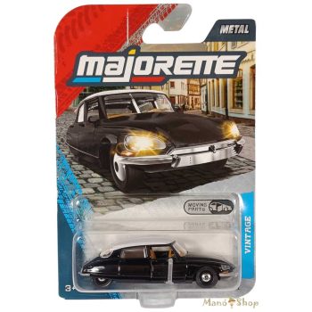   Majorette - Vintage Citroën DS 21 fekete/fehér tetős retro kisautó nyitható ajtóval