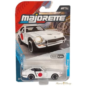   Majorette - Vintage Datsun 260Z fehér japán zászlós kisautó nyitható ajtókkal