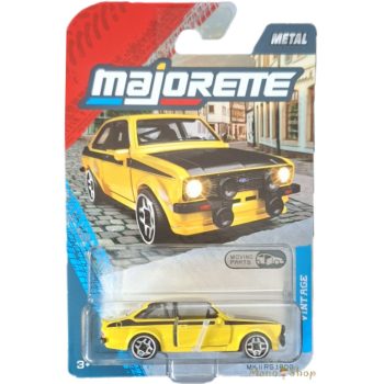   Majorette - Vintage Ford Escort MK II RS 1800 sárga/fekete kisautó nyitható ajtókkal