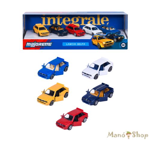 Majorette : Lancia Delta HF Integrale 5 db-os fém kisautó ajándékszett 1/64