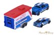 Majorette - Racing Deluxe Trailer - Ford F-150 Raptor + Ford Mustang GT