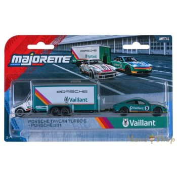   Majorette - Racing Deluxe Trailer - Porsche Taycan Turbo S + Porsche 934