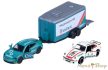 Majorette - Racing Deluxe Trailer - Porsche Taycan Turbo S + Porsche 934