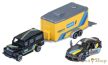 Majorette - Racing Deluxe Trailer - Land Rover Defender 110 + Toyota GR Supra