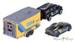 Majorette - Racing Deluxe Trailer - Land Rover Defender 110 + Toyota GR Supra