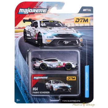   Majorette : DTM Ford Mustang GT3 #64 Fabio Scherer fém kisautó gyűjtői dobozzal 1/64