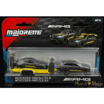 Majorette - Mercedes AMG Deluxe Trailer - GLC 63 S & CLE 53