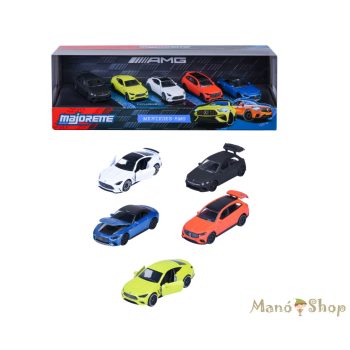   Majorette : Mercedes-AMG 5 darabos fém kisautó ajándékszett (Mercedes-AMG 5 Pieces Giftpack)