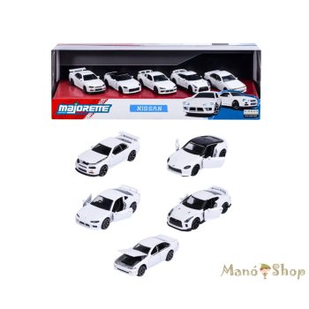 Majorette Nissan 5 darabos fém kisautó ajándékszett díszcsomagolásban 8502105006