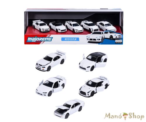 Majorette Nissan 5 darabos fém kisautó ajándékszett díszcsomagolásban 8502105006