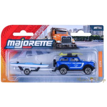   Majorette: City Trailer: Mack Granite billencs teherautó utánfutóval