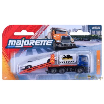   Majorette: City Trailer: MAN TGS autómentő teherautó Jaguar E-Type kisautóval