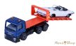 Majorette: City Trailer: MAN TGS autómentő teherautó Jaguar E-Type kisautóval