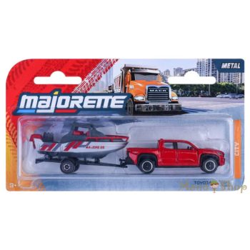   Majorette: City Trailer: Toyota Tacoma TRD Pro utánfutóval és motorcsónakkal