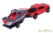 Majorette: City Trailer: Toyota Tacoma TRD Pro utánfutóval és motorcsónakkal
