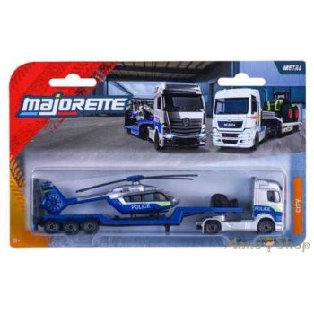   Majorette: City Transporter – Mercedes-Benz Actros Rendőrségi helikopterszállító