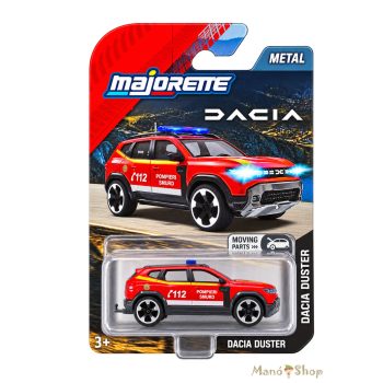   Majorette : Dacia Duster kisautó nyitható csomagtartóval - Tűzoltó / Pompieri SMURD