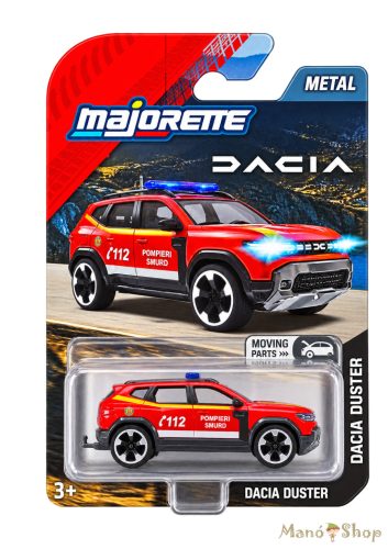 Majorette : Dacia Duster kisautó nyitható csomagtartóval - Tűzoltó / Pompieri SMURD