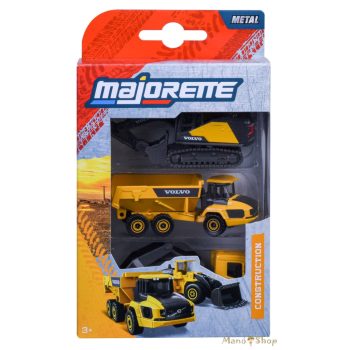 Majorette - Volvo Construction 3 darabos munkagép szett (212057287 / 8503104000)
