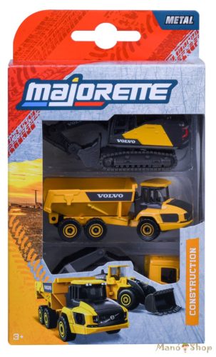 Majorette - Volvo Construction 3 darabos munkagép szett (212057287 / 8503104000)