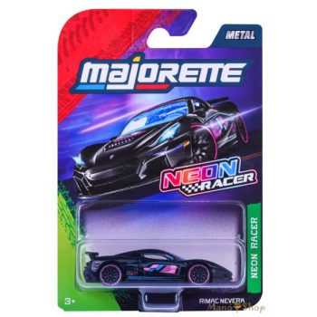   Majorette - Neon Racer Rimac Nevera fekete/neon rózsaszín-kék kisautó