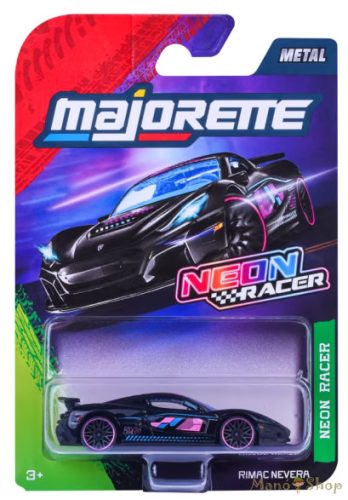 Majorette - Neon Racer Rimac Nevera fekete/neon rózsaszín-kék kisautó