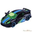 Majorette - Neon Racer Alpine A110 R fekete/neon zöld-kék kisautó nyitható ajtókkal