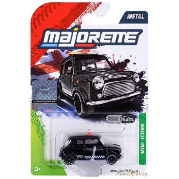 Majorette Mini Icons: Mini Cooper 1.3i Taxi kisautó: Fekete