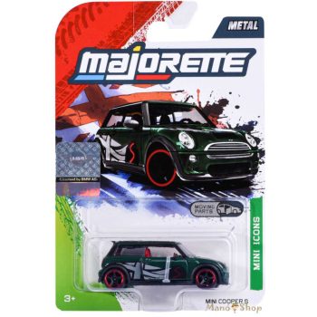 Majorette Mini Icons: MINI Cooper S kisautó: Zöld