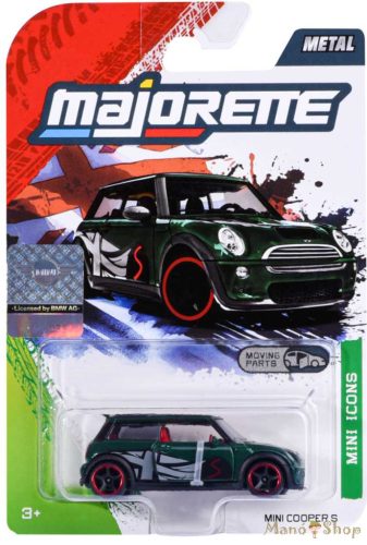 Majorette Mini Icons: MINI Cooper S kisautó: Zöld