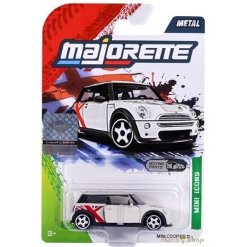 Majorette Mini Icons: MINI Cooper S kisautó: Fehér