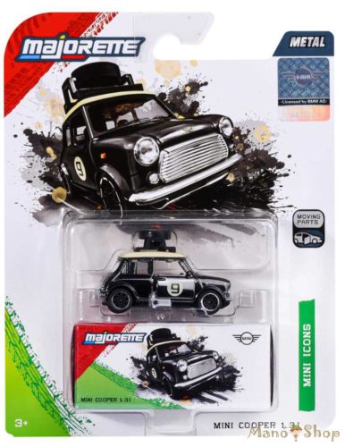 Majorette Mini Deluxe Cars: Mini Cooper 1.3i kisautó: Fekete
