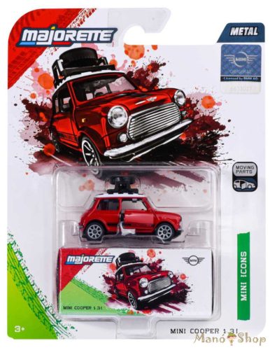 Majorette Mini Deluxe Cars: Mini Cooper 1.3i kisautó: Piros
