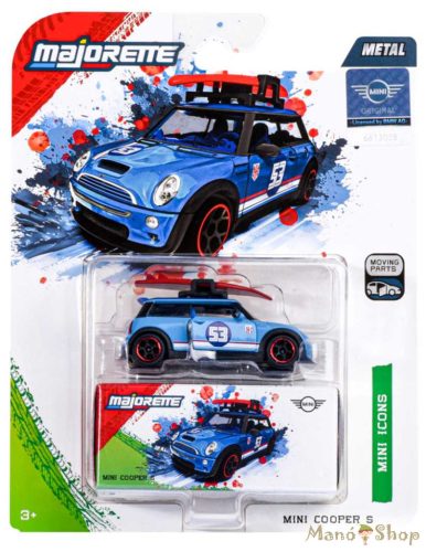 Majorette Mini Deluxe Cars: MINI Cooper S kisautó: Kék