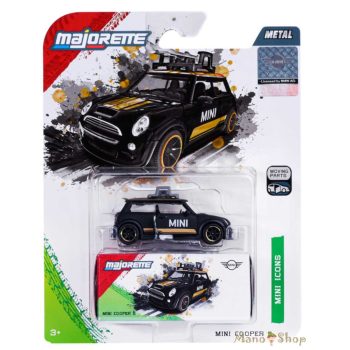 Majorette Mini Deluxe Cars: MINI Cooper S kisautó: Fekete