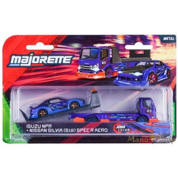   Majorette: JDM Legends Tuning Transporter – Isuzu NPR + Nissan Silvia (S15) Spec R Aero