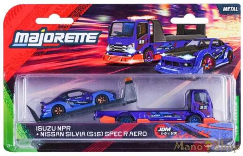 Majorette: JDM Legends Tuning Transporter – Isuzu NPR + Nissan Silvia (S15) Spec R Aero