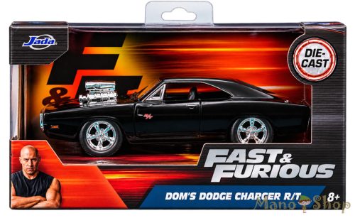 Jada Toys : Fast & Furious Dom's Dodge Charger R/T fém kisautó 1:32