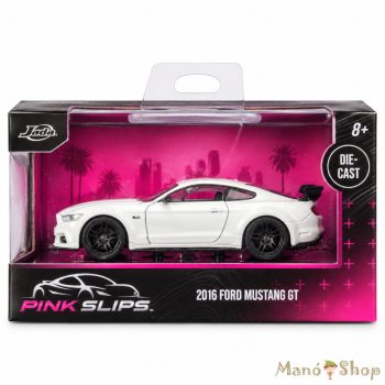   Jada Toys : Pink Slips 2016 Ford Mustang GT fehér fém kisautó 1/32