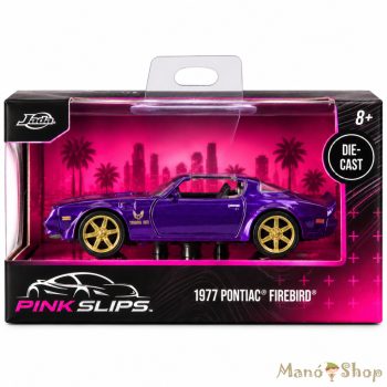   Jada Toys : Pink Slips 1977 Pontiac Firebird lila fém kisautó 1/32