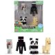 Jada Toys : MetalFigs Minecraft 4 db-os fém figura szett (Steve in Iron Armor, Enderman, Panda, Creamy Llama)