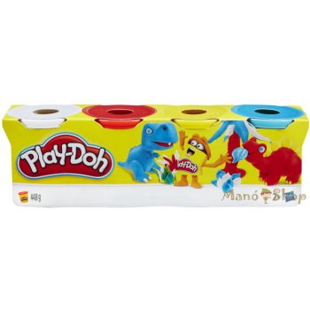 Play-Doh 4db-os gyurmaszett (fehér,kék,piros,sárga)