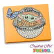 Craft Buddy - Gyémántszemes kirakó junior - Grogu - Crystal Art