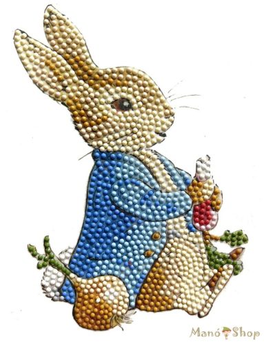 Craft Buddy - Gyémántszemes kirakó A5 matrica - Nyúl Péter - Crystal Art