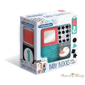   Clementoni Baby - Fekete-Fehér plüss kockák (sérült csomagolás)