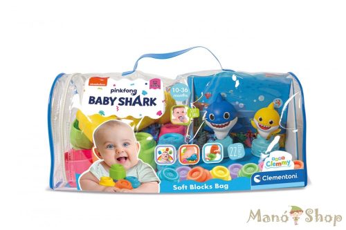 Clementoni Clemmy Baby - Baby Shark Építőkocka készlet 22db-os (sérült csomagolás)