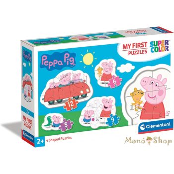   Clementoni Peppa malac 4 az 1-ben puzzle 3,6,9,12 db-os (20829)