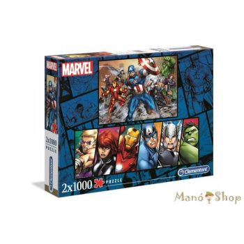 Clementoni - Marvel 2 az 1 ben 2x1000 db-os Puzzle