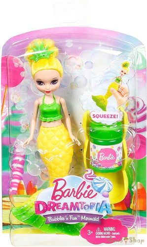 Barbie - Dreamtopia buborékfújó mini sellők Sárga