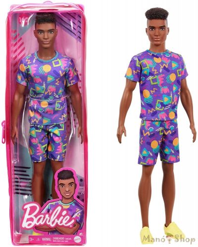Barbie Fashionista barátok fiú baba - Lila sportfelszerelésben (GRB87)